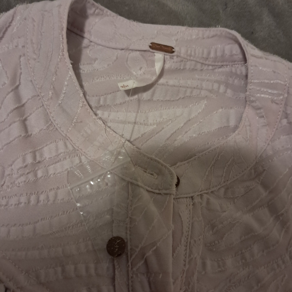 Free People Can't Stop Dreaming Oversized Tunic in Lavender Falling Petal Small - Picture 7 of 10